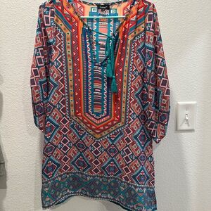 Colorful Geometric Pattern Tunic